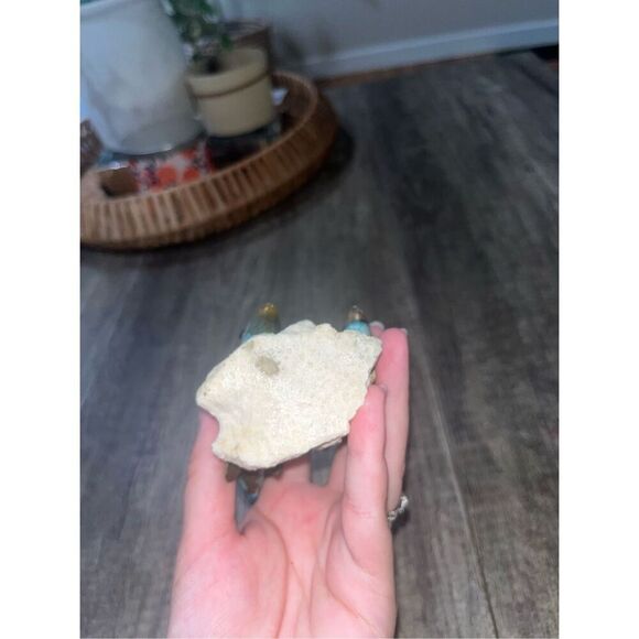 Decorative Carved Painted Wood Tropical Fish Mother Child on Coral - Picture 5 of 5